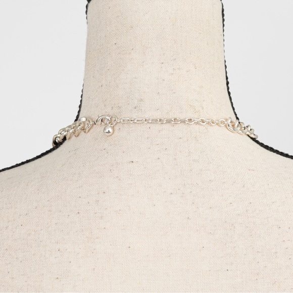 Bold choker necklace sterling silver chain link Charles Winston Collections - Picture 2 of 14